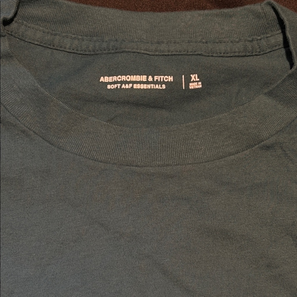 Abercrombie & Fitch Men's Dark Teal Tee